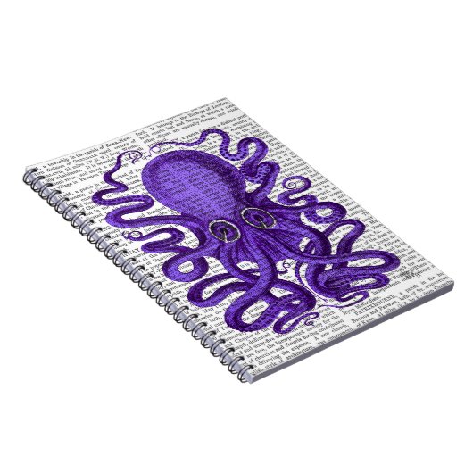 Paarse octopus notitieboek (Rechterzijde)