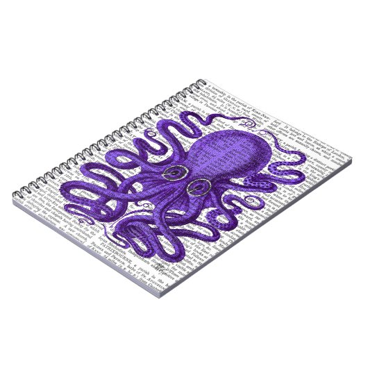 Paarse octopus notitieboek (Linkerzijde)