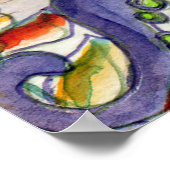 Paarse octopus poster (Hoek)