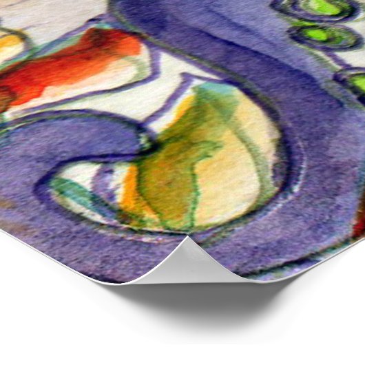 Paarse octopus poster (Hoek)