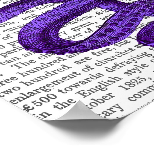 Paarse octopus poster (Hoek)