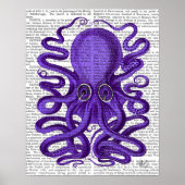 Paarse octopus poster (Voorkant)