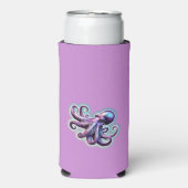 Paarse octopus seltzer blikjeskoeler (Seltzer Voorkant)