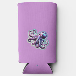 Paarse octopus seltzer blikjeskoeler