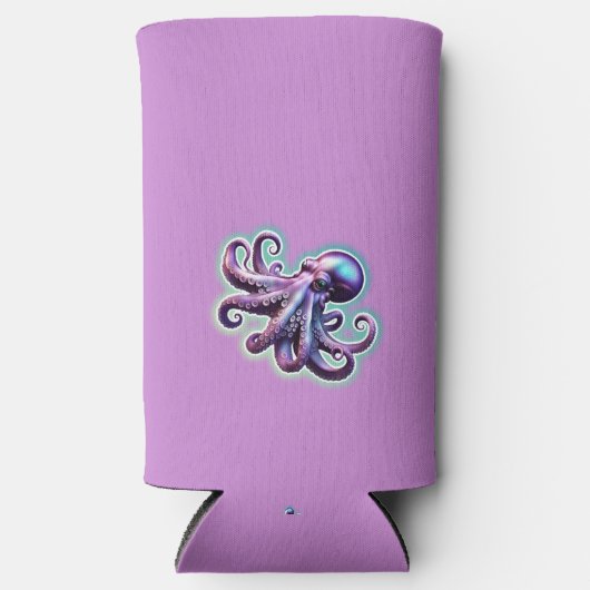Paarse octopus seltzer blikjeskoeler (Voorkant)