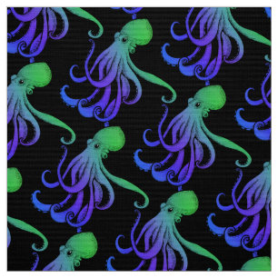 Paarse octopus stof