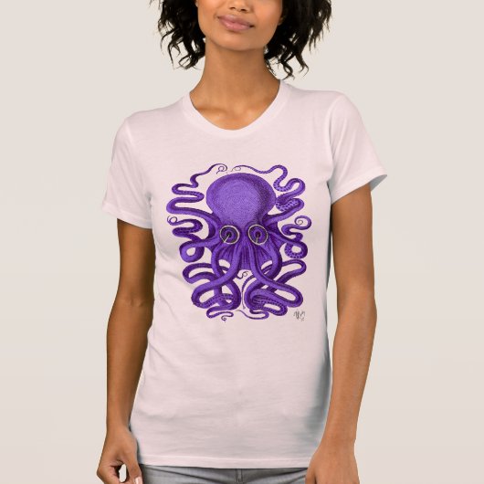 Paarse octopus t-shirt (Voorkant)