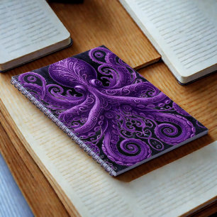 Paarse Octopus Victoriaanse Steampunk Kraken Notitieboek