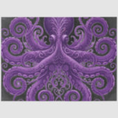 Paarse Octopus Victoriaanse Steampunk Kraken  Tissuepapier (Voorkant)