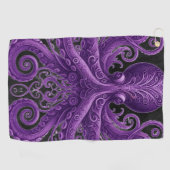 Paarse Octopus Victorian Steampunk Kraken Golfhanddoek (Horizontaal)