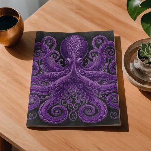 Paarse Octopus Victorian Steampunk Kraken Tissuepapier