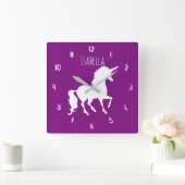 Paarse of aangepaste kleureneenheid Aangepaste Kin Vierkante Klok (Huis)