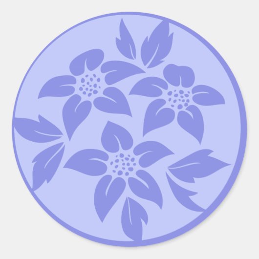 Paarse of Lavendel Envelop Afdichtingen / Cadeau L Ronde Sticker (Voorkant)