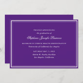 Paarse officiële aankondiging Afstuderen (Voorkant / Achterkant)