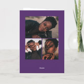 Paarse offsetbedekking 4 Foto-Afstuderen Bedankkaart (Achterkant)