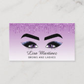 Paarse ogen Glitter Drift Beauty Visitekaartje (Voorkant)