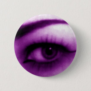 Paarse ogen ronde button 5,7 cm