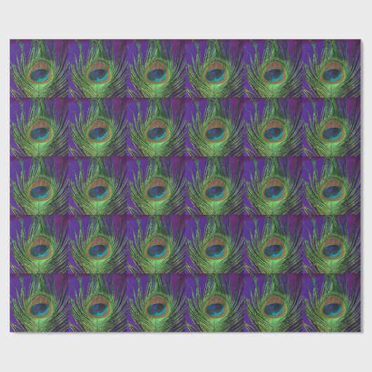 Paarse olie Eénmalige pacock Cadeaupapier (Vlak)
