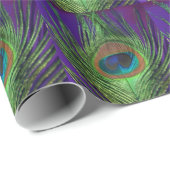 Paarse olie Eénmalige pacock Cadeaupapier (Rol Hoek)