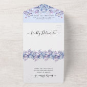 Paarse olievlek in één keer all in one uitnodiging (Buitenkant)