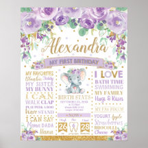 Paarse olifant 1e verjaardag van de Meenstone Birt