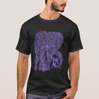 Paarse Olifant Alzheimer Bewustzijn Kleding en gi T-shirt