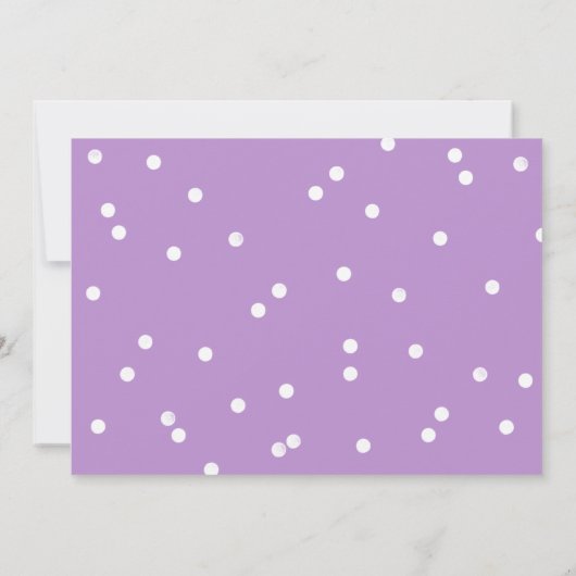 Paarse Olifant Baby shower per Mail uitnodiging (Achterkant)