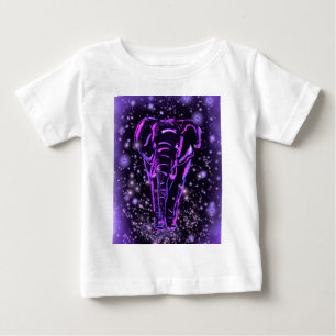 Paarse olifant Baby T-shirt