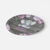 Paarse Olifant Bord 4 Baby shower, Verjaardag (Gekanteld)