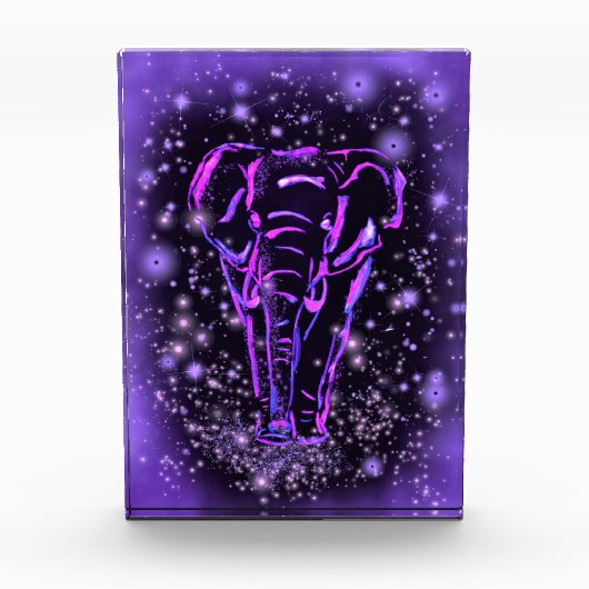 Paarse olifant fotoblok (Voorkant)