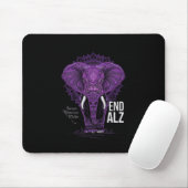 Paarse olifant Heimerheimer Awareness End Heimer Muismat (Met muis)