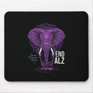 Paarse olifant Heimerheimer Awareness End Heimer Muismat