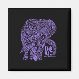 Paarse Olifant Heimerheimer Awareness Kleding En Magneet