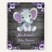 Paarse Olifant Hues Boek Baby shower Verjaardag (Voorkant)