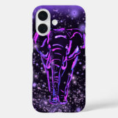 Paarse olifant iPhone hoesje (Achterkant)