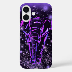 Paarse olifant iPhone hoesje