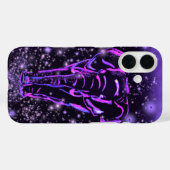 Paarse olifant iPhone hoesje (Achterkant (horizontaal))