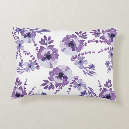 Paarse olifant meisje aangepaste naam kussen (Achterkant)