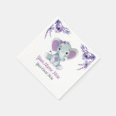 Paarse Olifant Meisje Napkins Baby shower Verjaard Servet (Hoek)