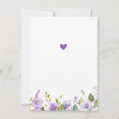 Paarse olifant meisje verjaardagsfeestje kleine pi bedankkaart (Achterkant)