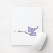 Paarse Olifant Muismat - Cute E-Olifant Bureaumat (Met muis)