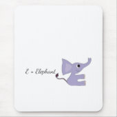 Paarse Olifant Muismat - Cute E-Olifant Bureaumat (Voorkant)