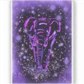 Paarse olifant Sticker (Voorkant)