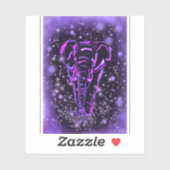Paarse olifant Sticker (Vel)
