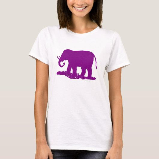 Paarse olifant t-shirt (Voorkant)
