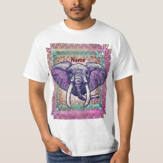 Paarse Olifant t-shirt (Voorkant)
