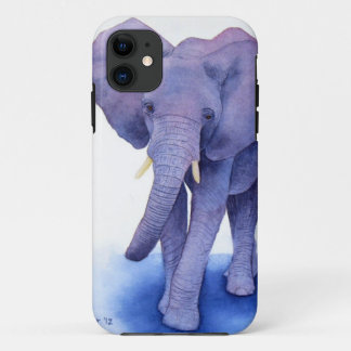 paarse olifant waterverf kunst op meerdere objecte Case-Mate iPhone case