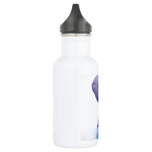 paarse olifant waterverf kunst op meerdere objecte waterfles (Links)