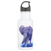 paarse olifant waterverf kunst op meerdere objecte waterfles (Voorkant)