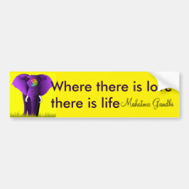 Paarse olifantenbumsticker bumpersticker